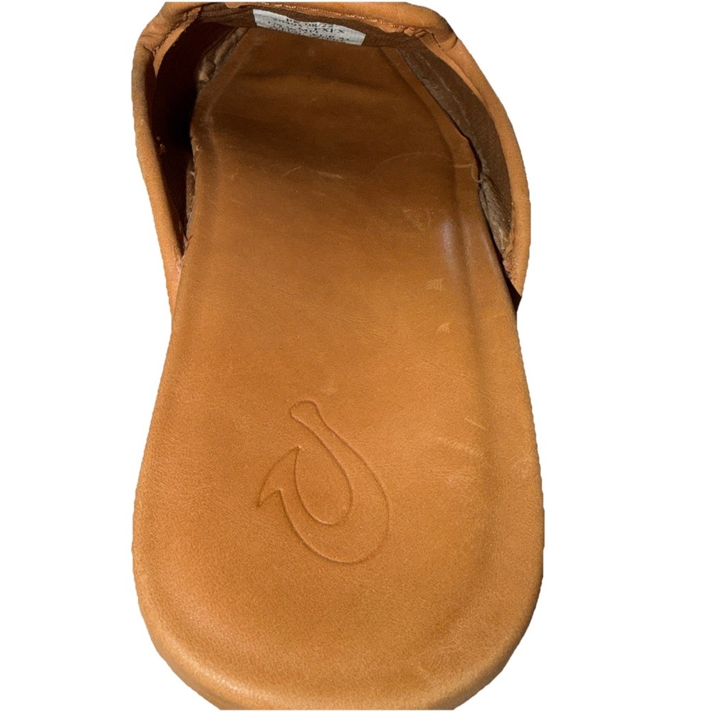 Olukai Mi'i Mule Women's Size 11!Woven Leather Slip-On Kukui Brown $180 MSRP - Picture 4 of 10